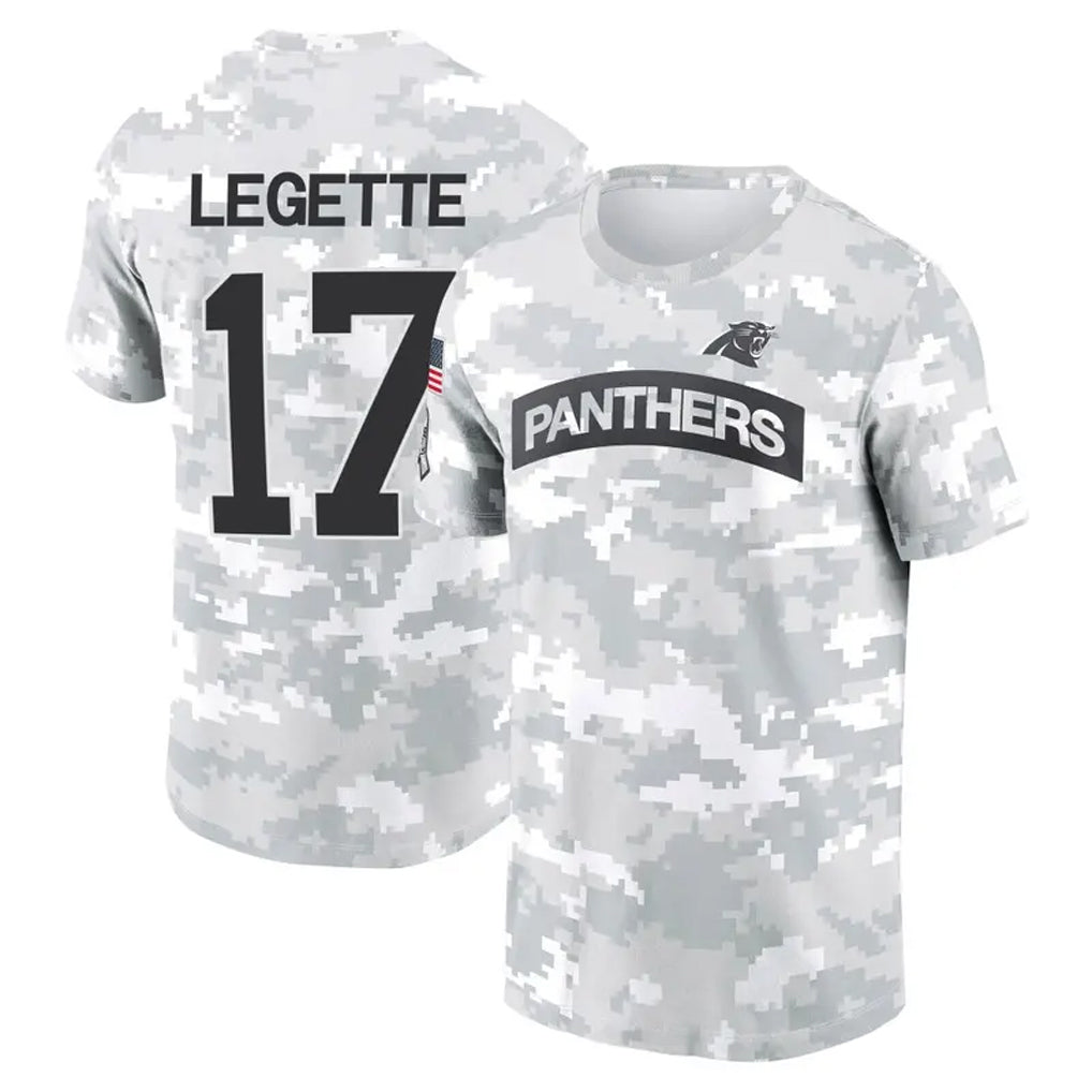 My Store C.Panthers #17 Xavier Legette Player Salute to Service Hoodies & T-Shirts Stitched Jerseys