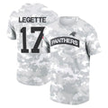 My Store C.Panthers #17 Xavier Legette Player Salute to Service Hoodies & T-Shirts Stitched Jerseys