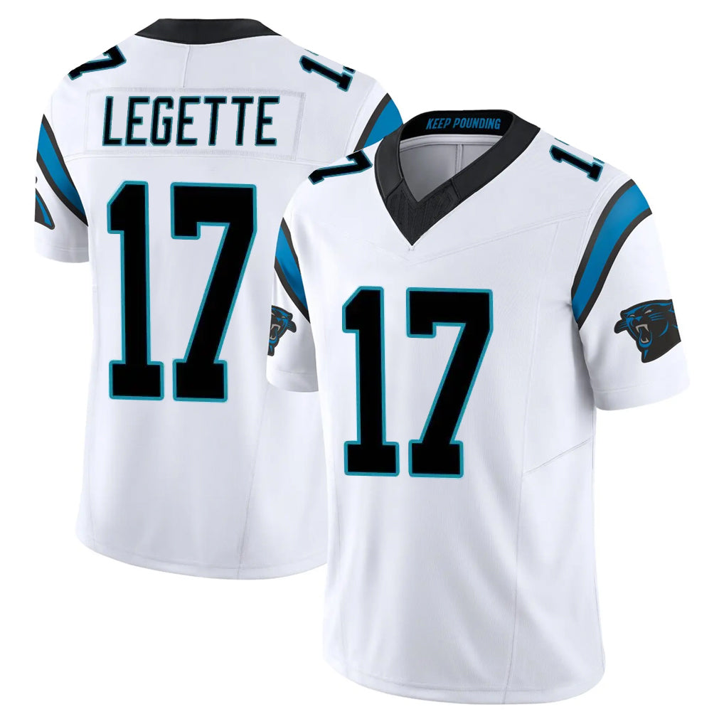 My Store C.Panthers #17 Xavier Legette Player White Vapor F.U.S.E. Limited Home Game Stitched Jerseys