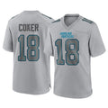 My Store C.Panthers #18 Jalen Coker Player Gray Atmosphere Fashion Game Stitched Jerseys