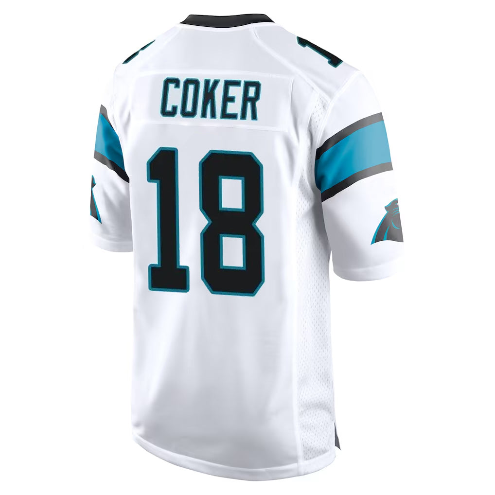 My Store C.Panthers #18 Jalen Coker Player White Game Stitched Jerseys