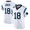 My Store C.Panthers #18 Jalen Coker Player White Vapor F.U.S.E. Limited Home Game Stitched Jerseys