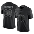 My Store C.Panthers #30 Chuba Hubbard Player Black Limited Reflective Stitched Jerseys