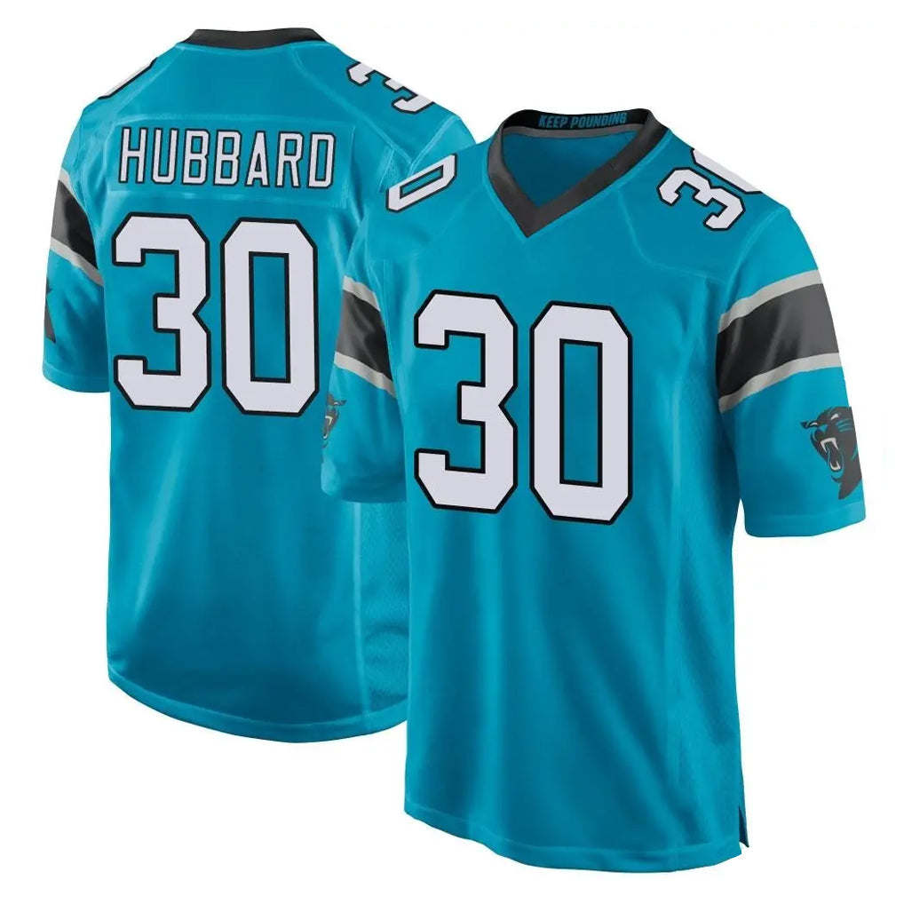 My Store C.Panthers #30 Chuba Hubbard Player Blue Game Stitched Jerseys