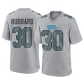 My Store C.Panthers #30 Chuba Hubbard Player Gray Atmosphere Fashion Game Stitched Jerseys