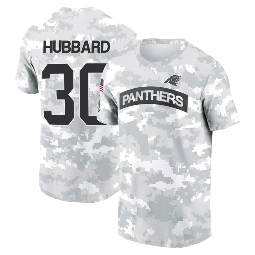 My Store C.Panthers #30 Chuba Hubbard Player Salute to Service Hoodies & T-Shirts Stitched Jerseys