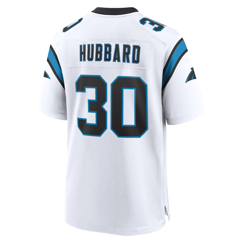 My Store C.Panthers #30 Chuba Hubbard Player White Home Game Stitched Jerseys