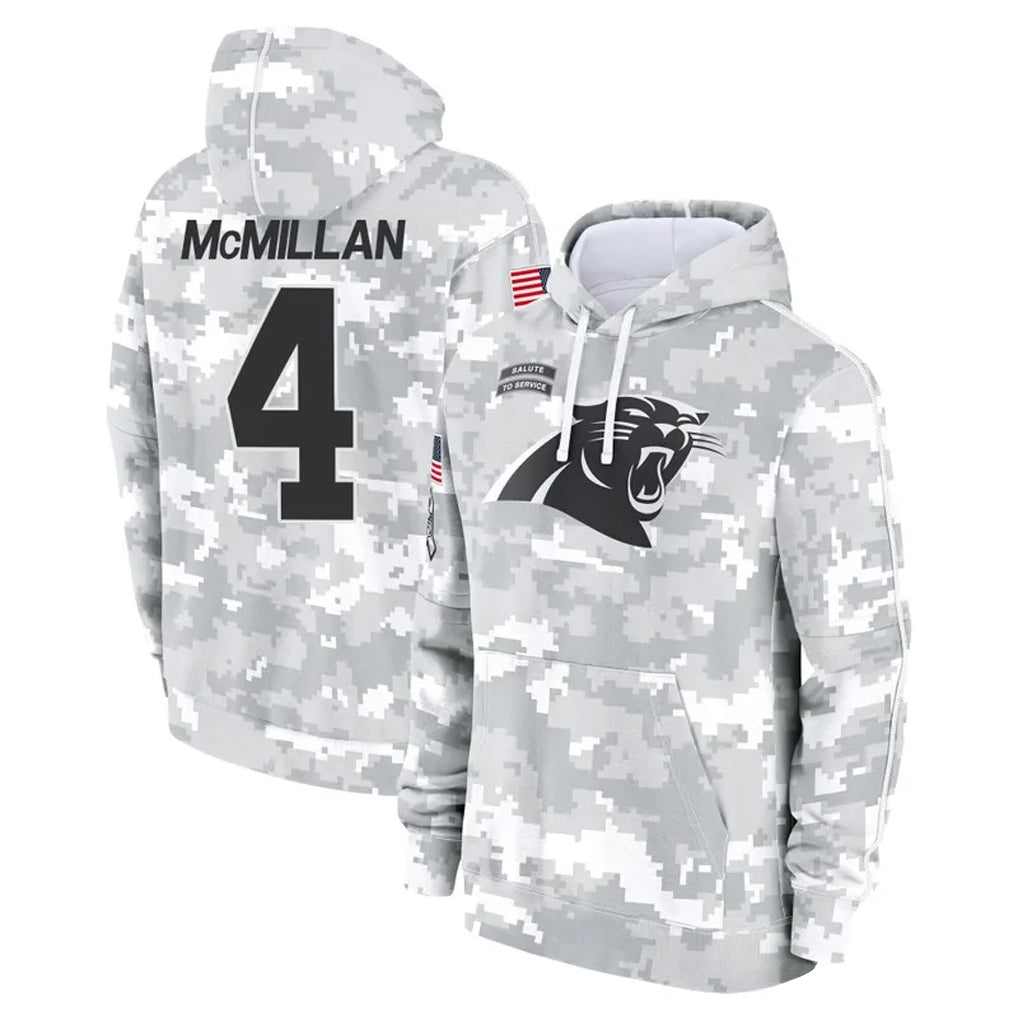 My Store C.Panthers C.Panthers #4 Tetairoa McMillan Player Arctic Camo Salute to Service Limited Hoodies Stitched Jerseys
