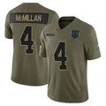 My Store C.Panthers #4 Tetairoa McMillan Player Salute To Service Olive Limited Stitched Jerseys