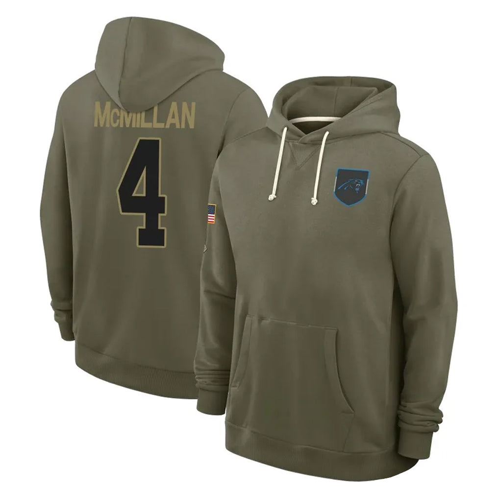 My Store C.Panthers #4 Tetairoa McMillan Player Salute to Service Hoodies Stitched Jerseys