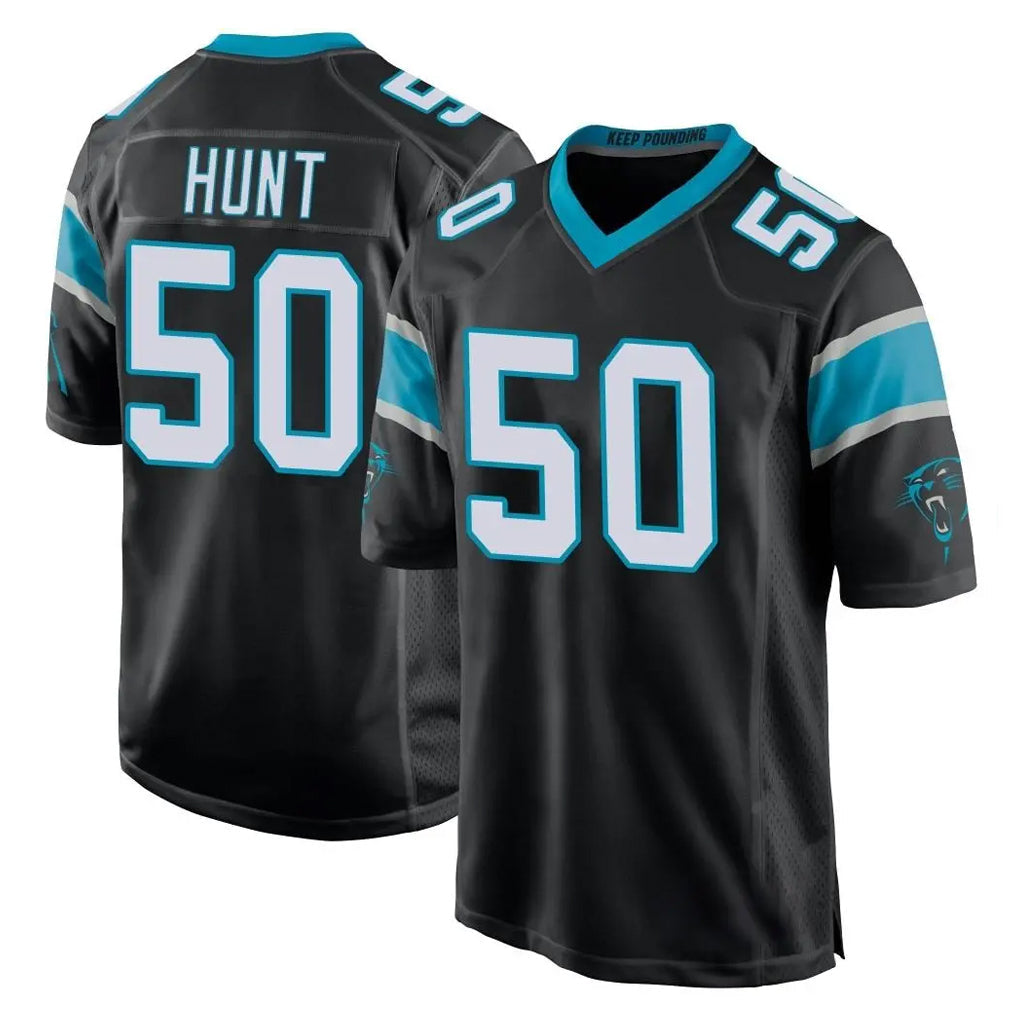My Store C.Panthers #50 Robert Hunt Player Black Game Stitched Jerseys