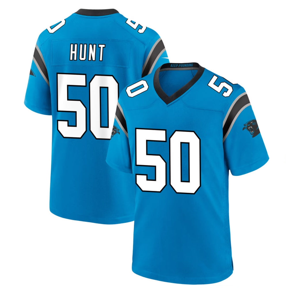 My Store C.Panthers #50 Robert Hunt Player Blue Home Game Stitched Jerseys