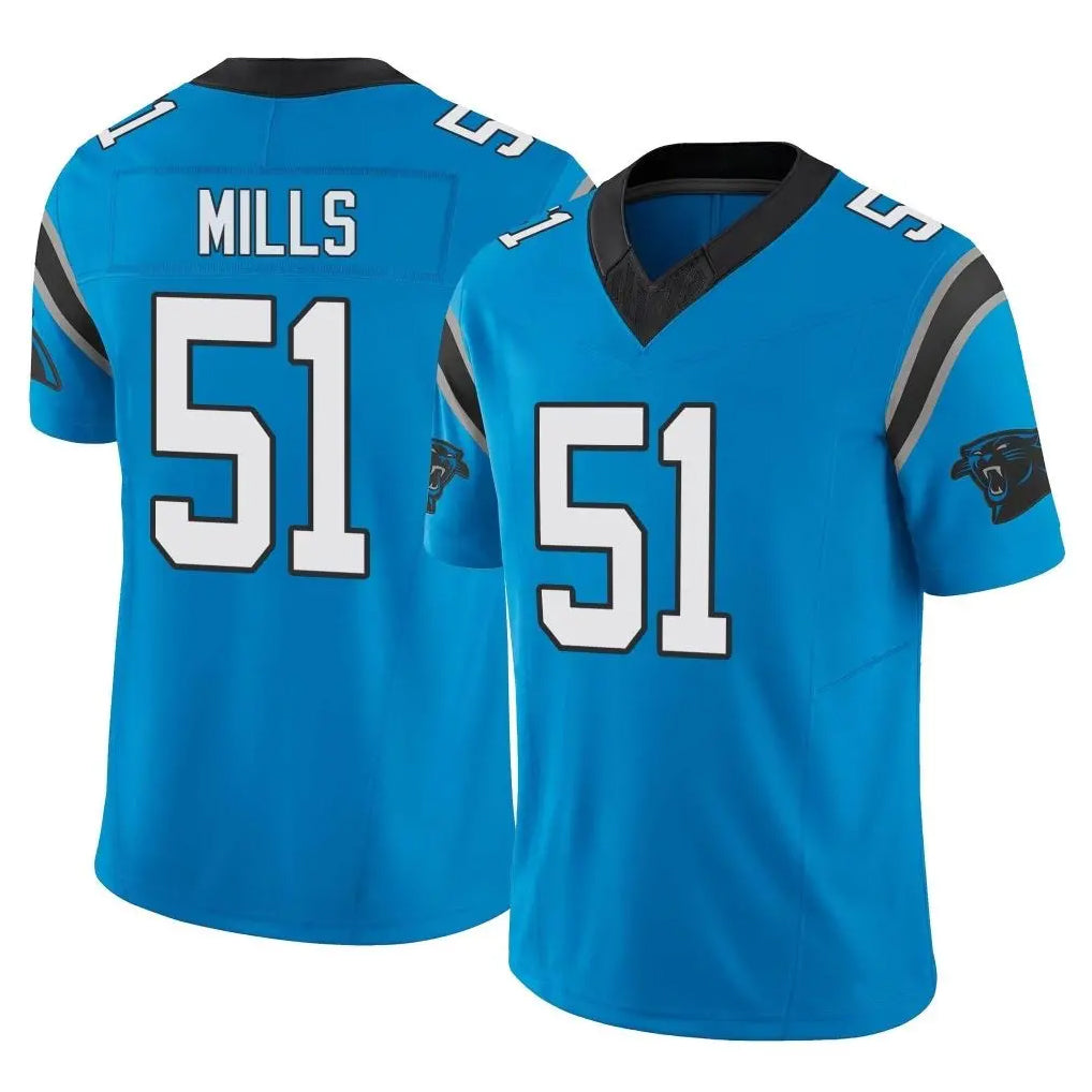 My Store C.Panthers #51 Sam Mills Player Blue Vapor F.U.S.E. Limited Home Game Stitched Jerseys