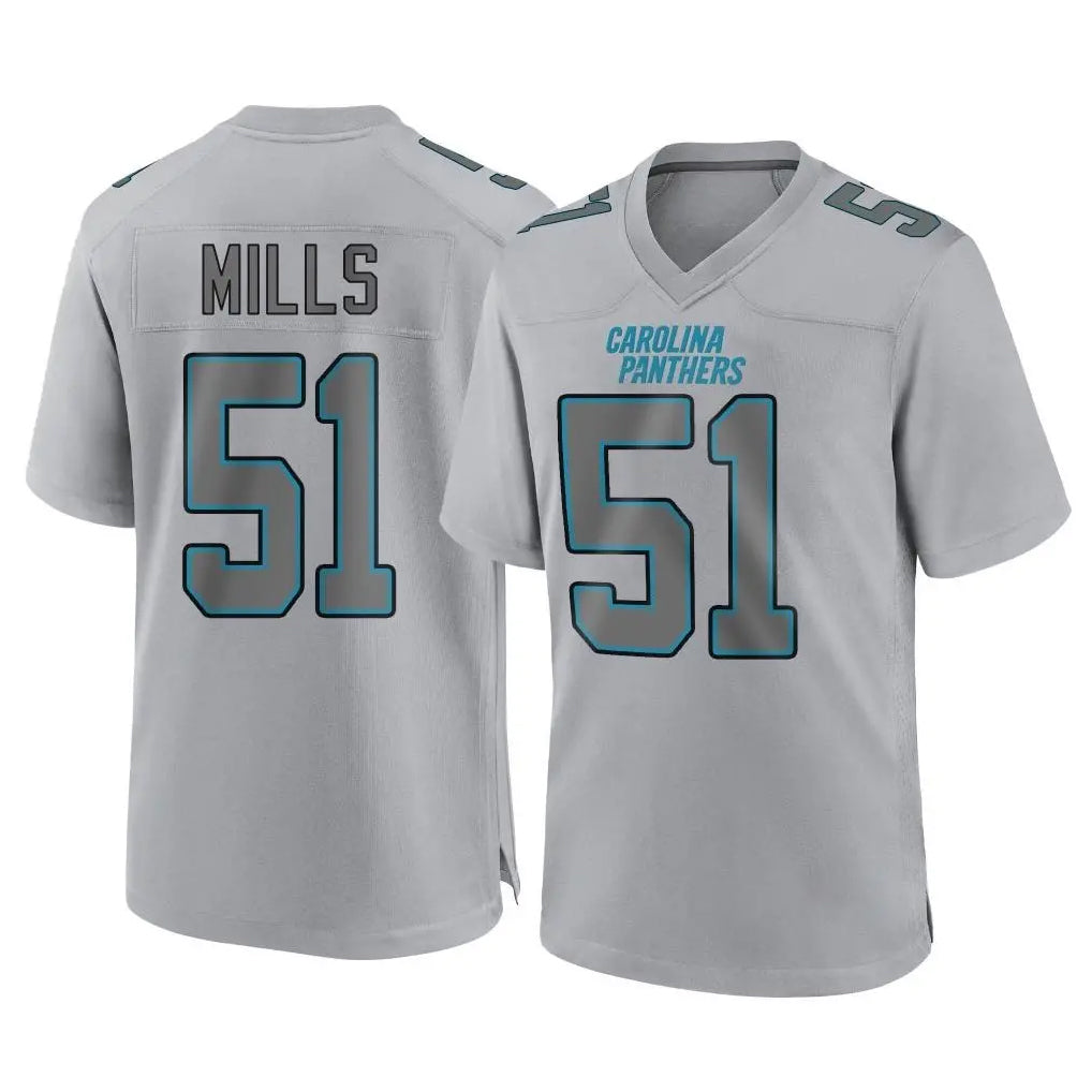 My Store C.Panthers #51 Sam Mills Player Gray Atmosphere Fashion Game Stitched Jerseys