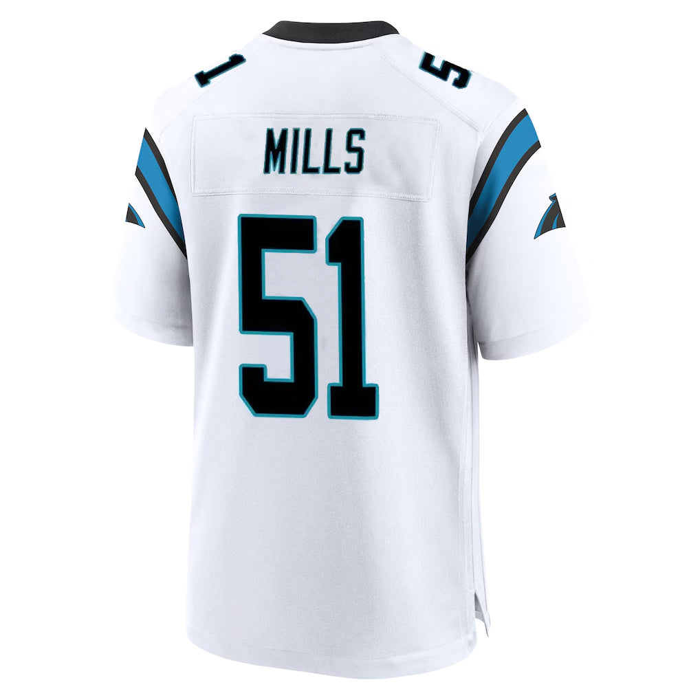 My Store C.Panthers #51 Sam Mills Player White Home Game Stitched Jerseys