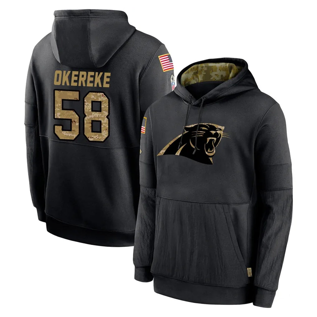 My Store C.Panthers #50 Robert Hunt Player Black Salute to Service Pullover Hoodies Limited Game Stitched Jerseys