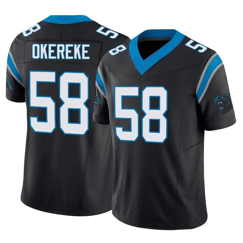 My Store C.Panthers #58 Bobby Okereke Player Black Vapor F.U.S.E. Limited Home Game Stitched Jerseys
