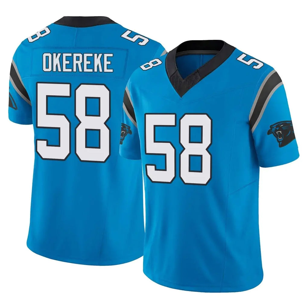 My Store C.Panthers #58 Bobby Okereke Player Blue Vapor F.U.S.E. Limited Home Game Stitched Jerseys