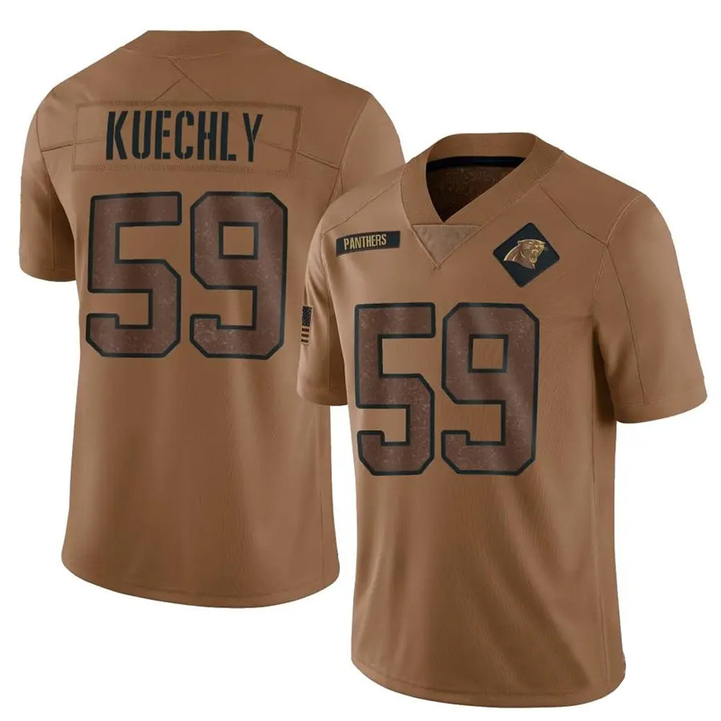 My StoreC.Panthers #59 Luke Kuechly Player Brown Salute To Service Limited Stitched Jerseys