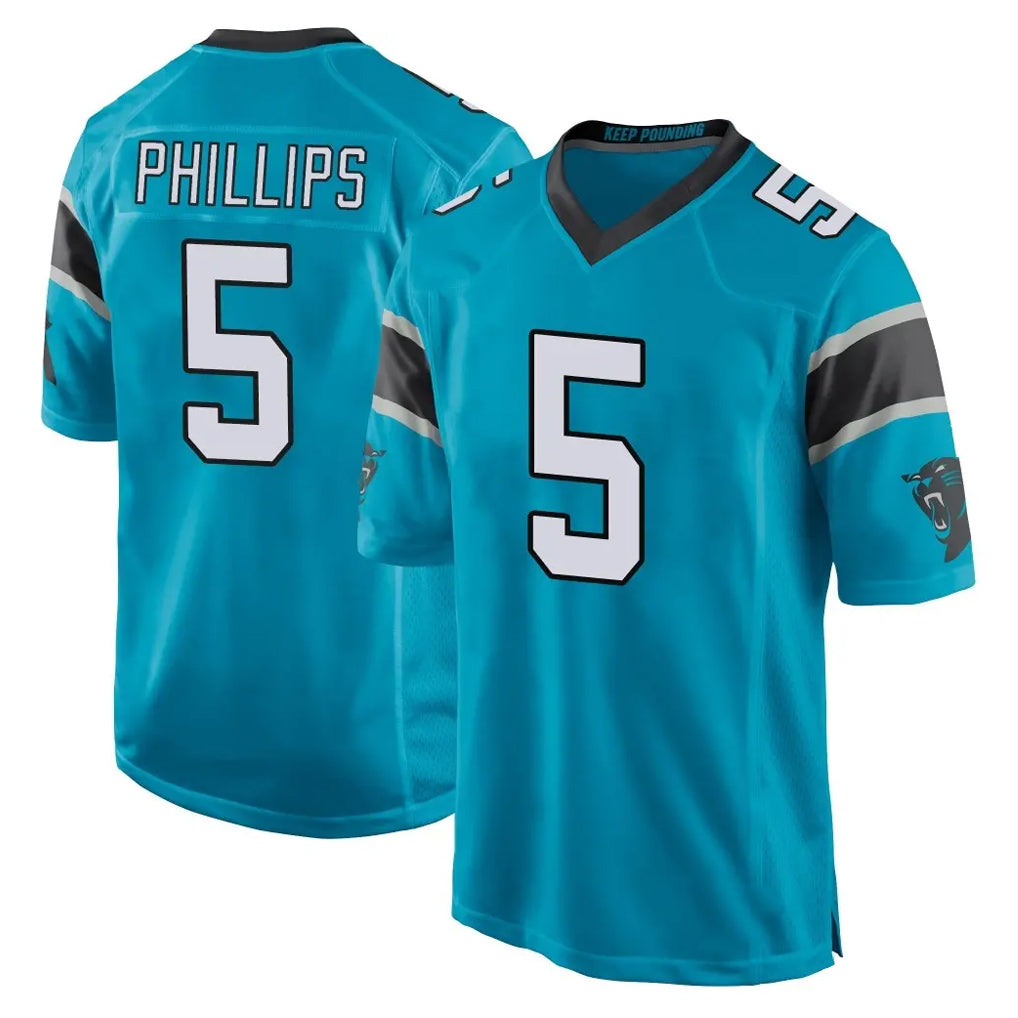 My Store C.Panthers #5 Jaelan Phillips Player Blue Game Stitched Jerseys