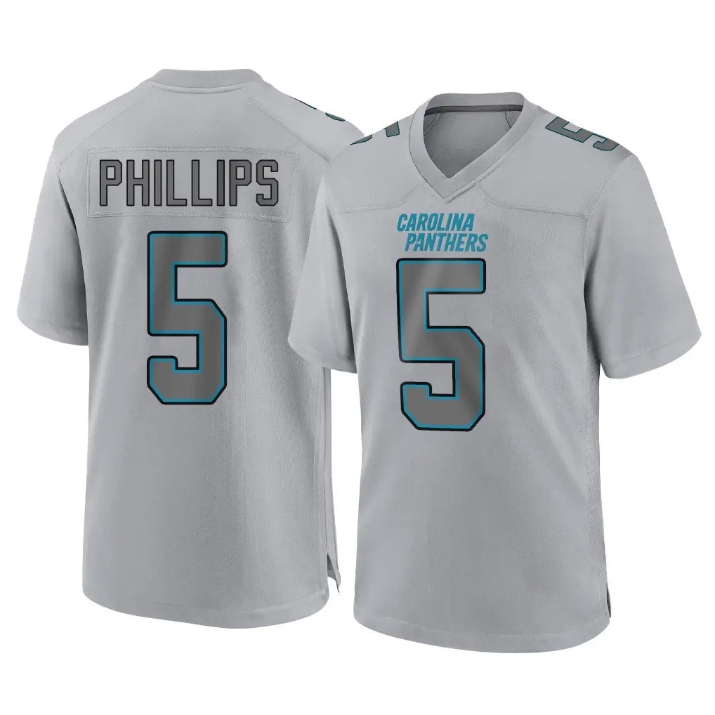My Store C.Panthers #5 Jaelan Phillips Player Gray Atmosphere Fashion Game Stitched Jerseys