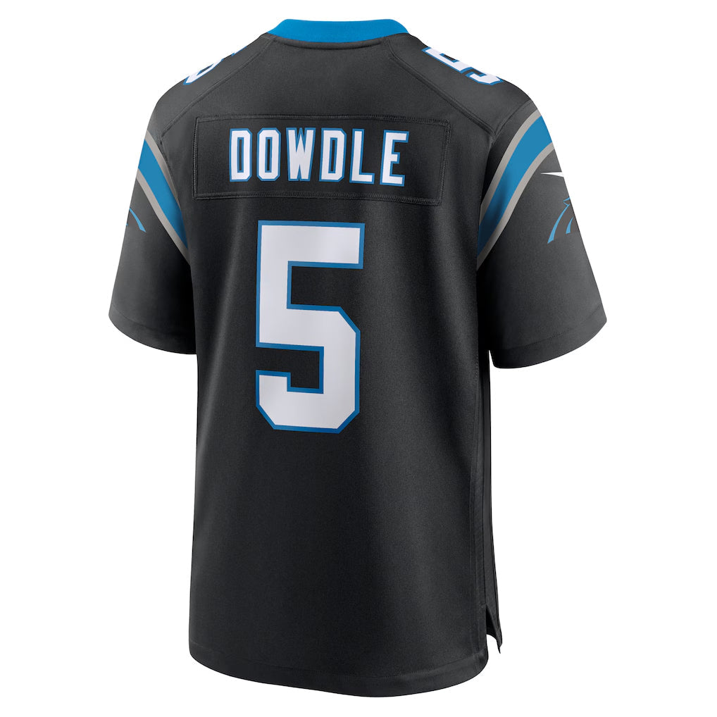 My Store C.Panthers #5 Rico Dowdle Player Black Home Game Stitched Jerseys