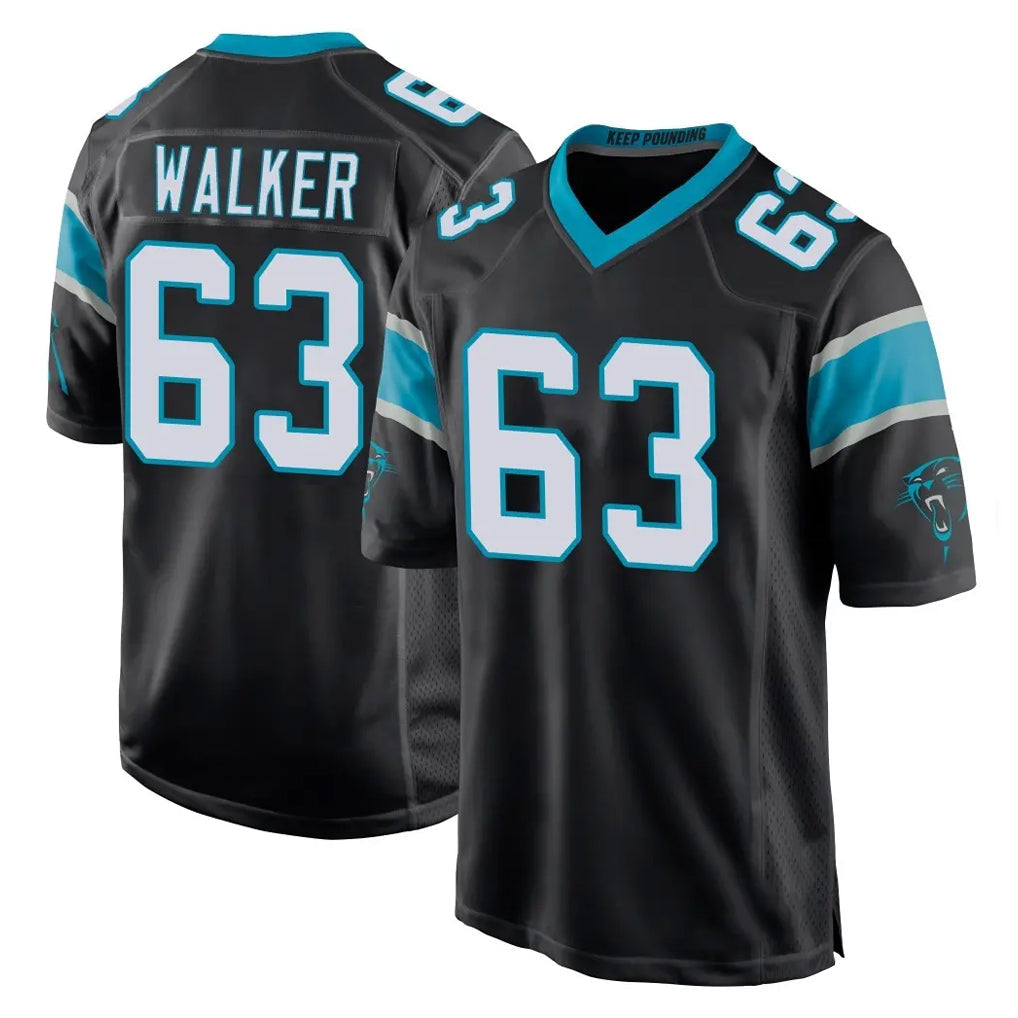 My Store C.Panthers #63 Rasheed Walker Player Black Game Stitched Jerseys