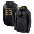 My Store C.Panthers #63 Rasheed Walker Player Black Salute to Service Pullover Hoodies Limited Game Stitched Jerseys