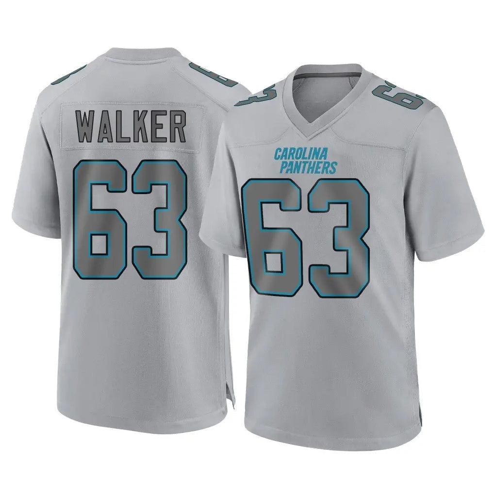 My Store C.Panthers #63 Rasheed Walker Player Gray Atmosphere Fashion Game Stitched Jerseys