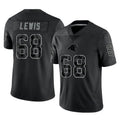My Store C.Panthers #68 Damien Lewis Player Black Limited Reflective Game Stitched Jerseys