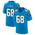 My Store C.Panthers #68 Damien Lewis Player Blue Home Game Stitched Jerseys