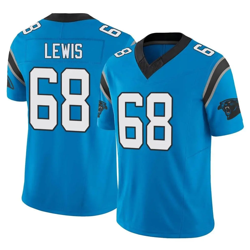 My Store C.Panthers #68 Damien Lewis Player Blue Vapor F.U.S.E. Limited Home Game Stitched Jerseys