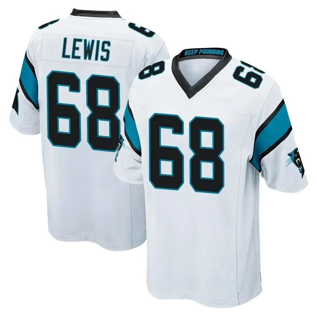 My Store C.Panthers #68 Damien Lewis Player White Game Stitched Jerseys