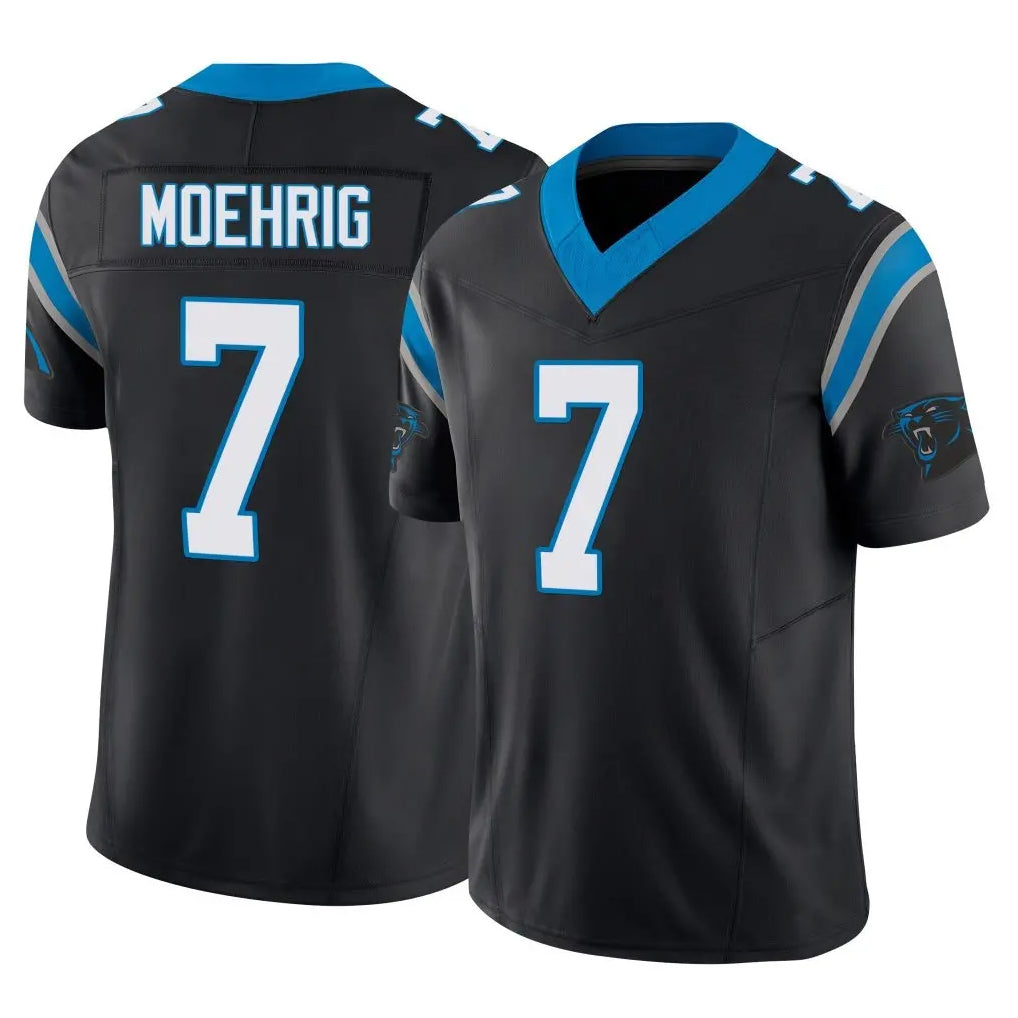 My Store C.Panthers #7 Tre'von Moehrig Player Black Vapor F.U.S.E. Limited Home Game Stitched Jerseys