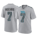 My Store C.Panthers #7 Tre'von Moehrig Player Gray Atmosphere Fashion Game Stitched Jerseys