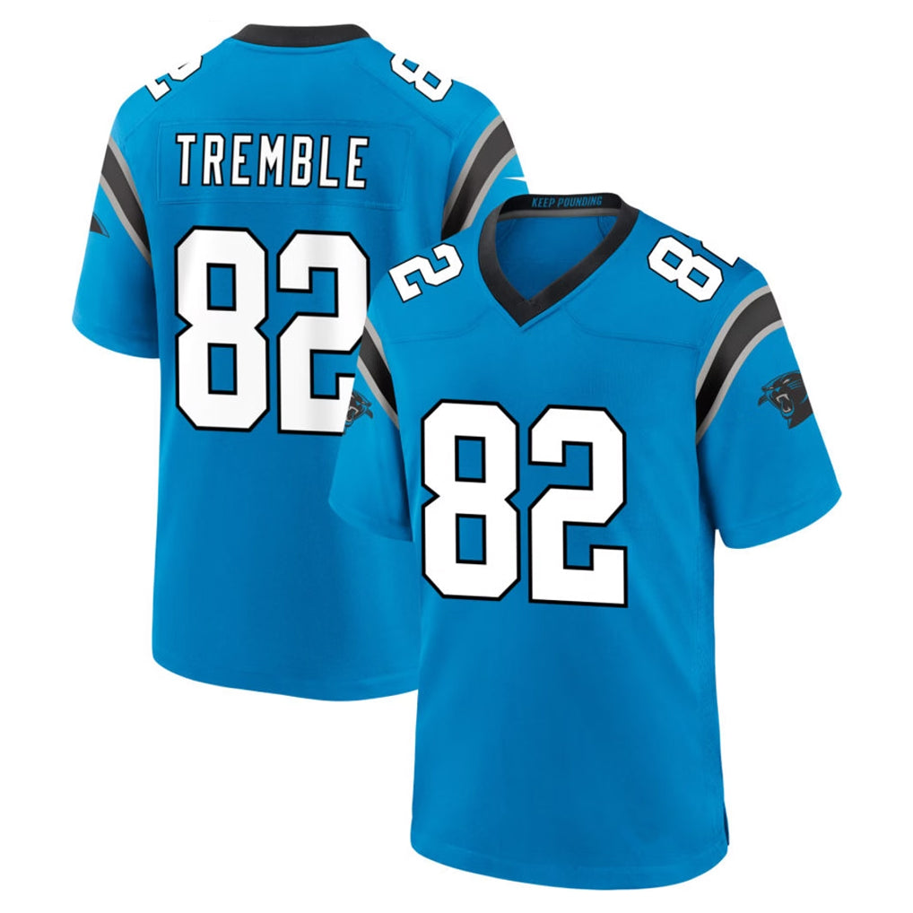 My Store C.Panthers #82 Tommy Tremble Player Blue Home Game Stitched Jerseys