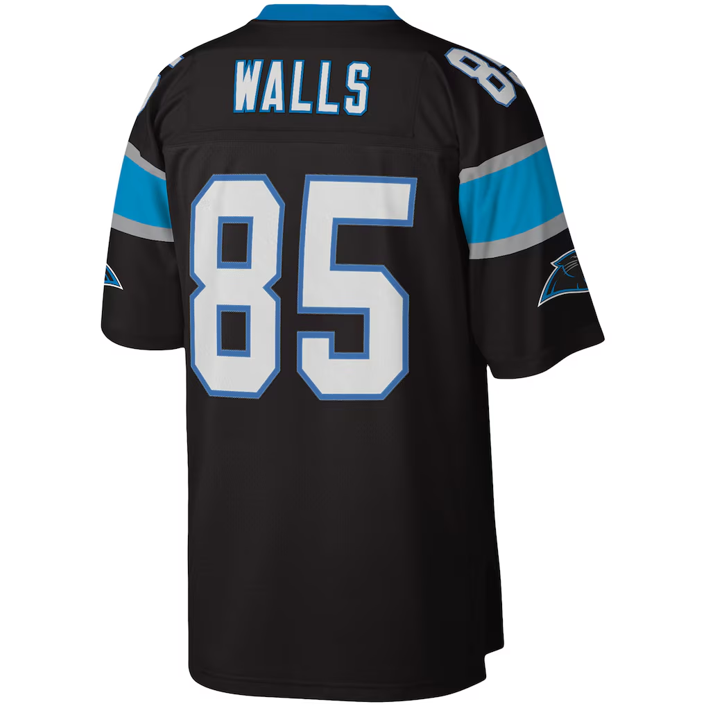My Store C.Panthers #85 Wesley Walls Mitchell & Ness Black Legacy Replica Jersey