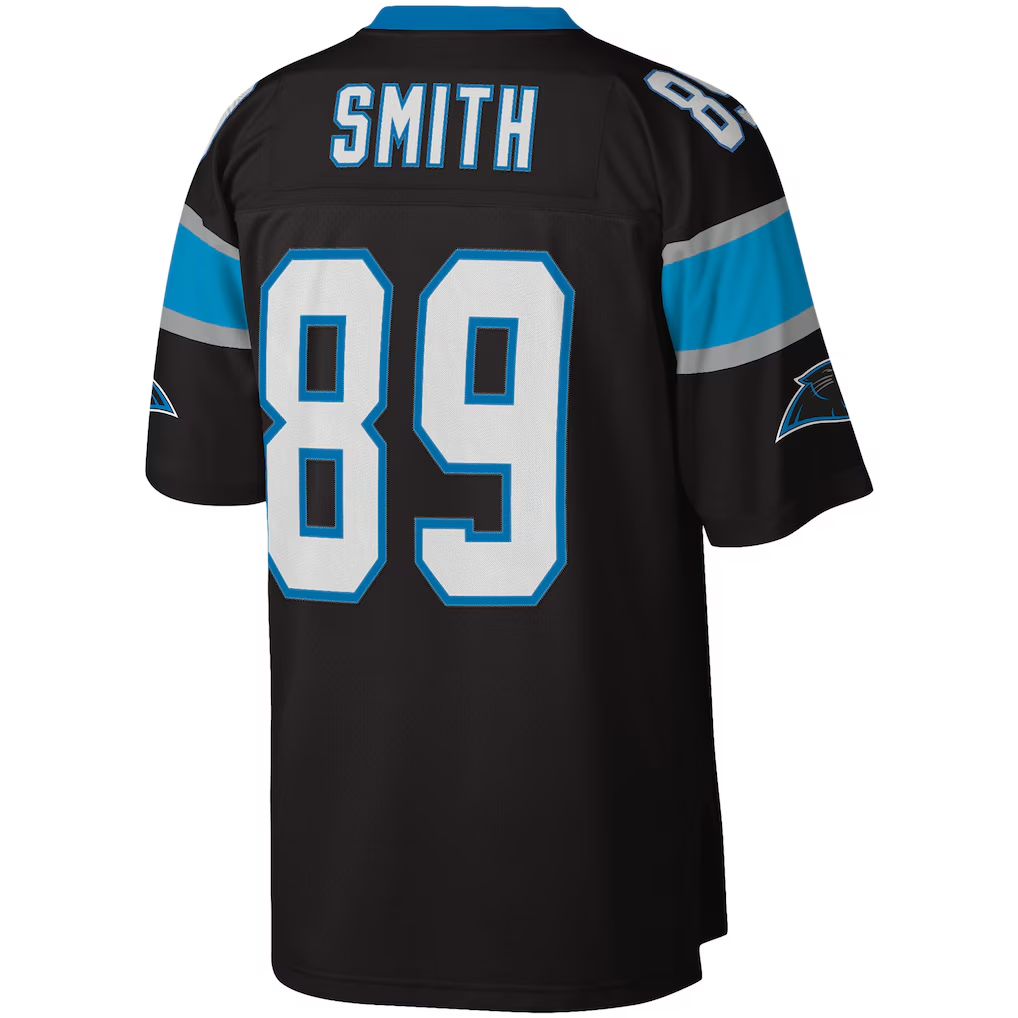 My Store C.Panthers #89 Steve Smith Mitchell & Ness Black Legacy Replica Stitched Jerseys