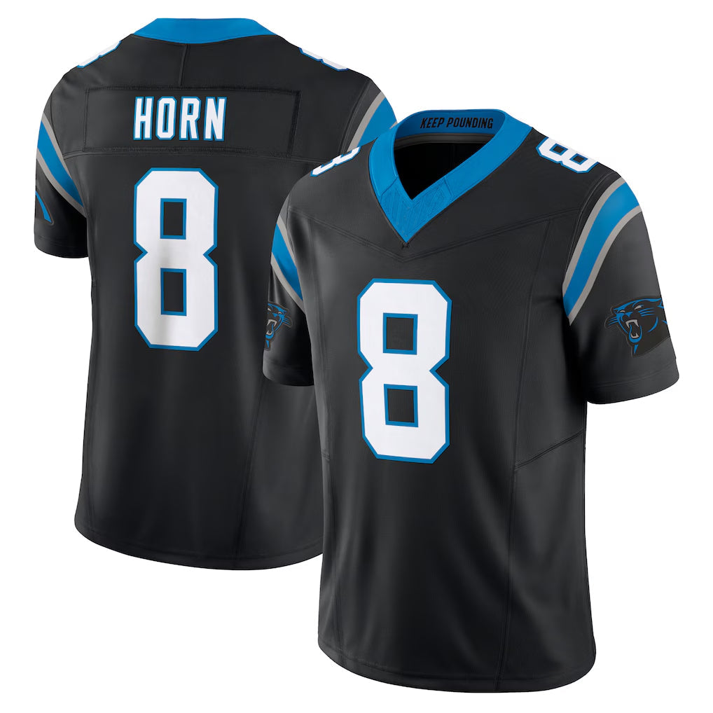 My Store C.Panthers #8 Jaycee Horn Player Black Vapor F.U.S.E. Limited Home Game Stitched Jerseys