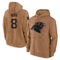 My Store C.Panthers #8 Jaycee Horn Player Brown Salute to Service Hoodies Limited Stitched Jerseys