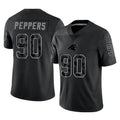 My Store C.Panthers #90 Julius Peppers Player Black Limited Reflective Game Stitched Jerseys