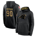 My Store C.Panthers #90 Julius Peppers Player Black Salute to Service Pullover Hoodies Limited Game Stitched Jerseys