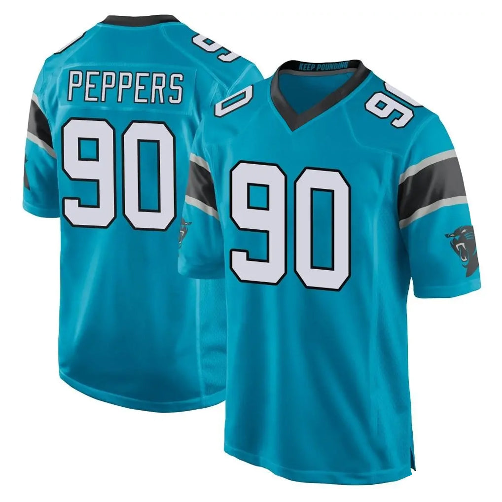 My Store C.Panthers #90 Julius Peppers Player Blue Game Stitched Jerseys