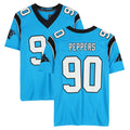 My Store C.Panthers #90 Julius Peppers Player Blue Mitchell & Ness Legacy Replica Stitched Jerseys