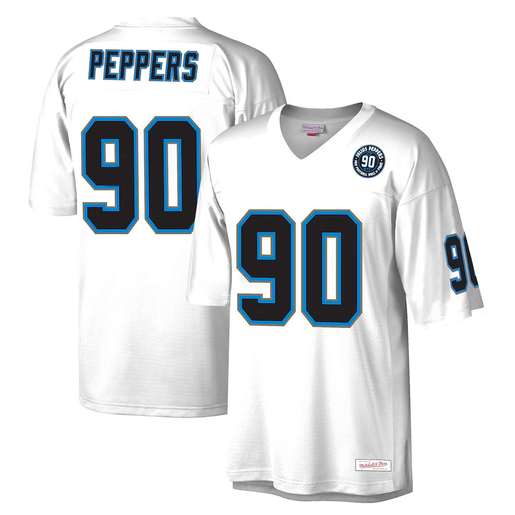 My Store C.Panthers #90 Julius Peppers Player White Mitchell & Ness 2024 Hall of Fame Fashion Stitched Jerseys