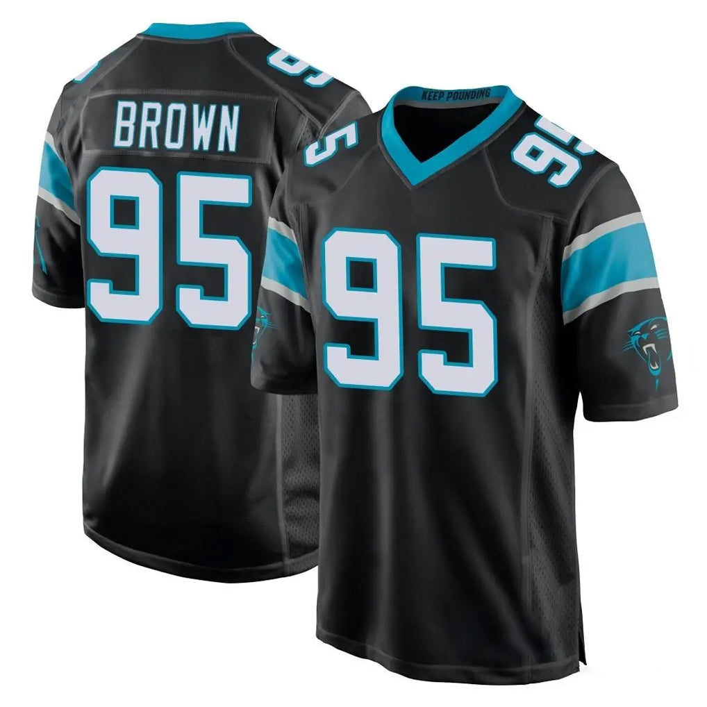 My Store C.Panthers #95 Derrick Brown Player Black Game Stitched Jerseys