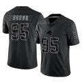 My Store C.Panthers #95 Derrick Brown Player Black Limited Reflective Game Stitched Jerseys