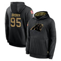 My Store C.Panthers #95 Derrick Brown Player Black Salute to Service Pullover Hoodies Limited Game Stitched Jerseys