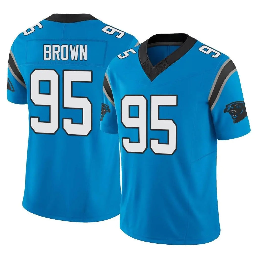 My Store C.Panthers #95 Derrick Brown Player Blue Vapor F.U.S.E. Limited Home Game Stitched Jerseys
