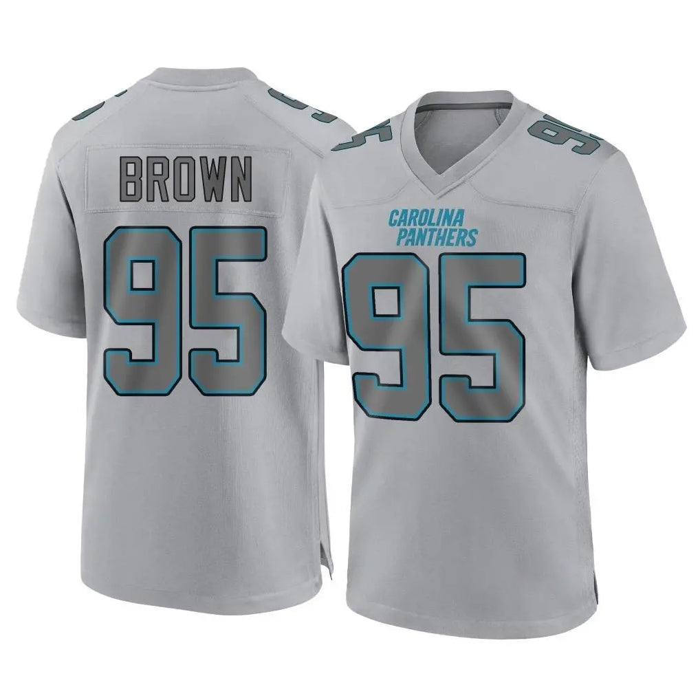 My Store C.Panthers #95 Derrick Brown Player Gray Atmosphere Fashion Game Stitched Jerseys